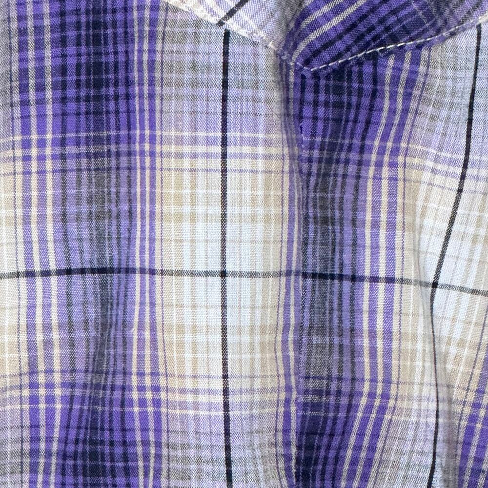 Roper Western Pearl Snap Shirt Plaid Rodeo Country Concert Womens Medium - Picture 3 of 14